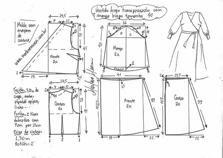 Платье с запахом выкройка скачать "Крой и Шитьё". Запись со стены. Sewing patterns, Dresses kids girl, Kids dress