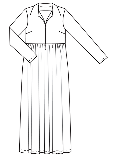 Платье с завышенной талией выкройка Выкройки одежды Burda - купить и скачать на BurdaStyle.ru