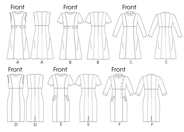 Платье с завышенной талией выкройка Vouge 8828