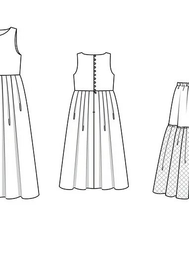 Платье с завышенной талией выкройка Выкройки платьев 152 размера от Burda - скачать выкройки на Burdastyle.ru