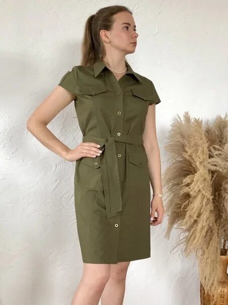 Платье сафари фото В наличии костюмно-плательная ткань "Конта", саржевое плетение, 690 ₽/м 97/3% хл