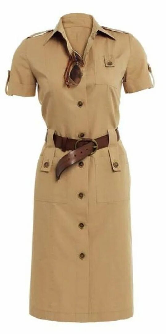 Платье сафари фото Платье - выкройка № 126 из журнала 5/2009 Burda - выкройки платьев на BurdaStyle