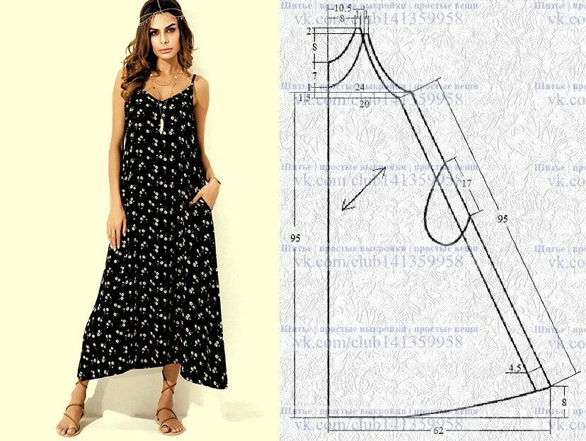 Платье сарафан выкройка Шитье простые выкройки простые вещи Dress sewing patterns, Fashion sewing, Fashi