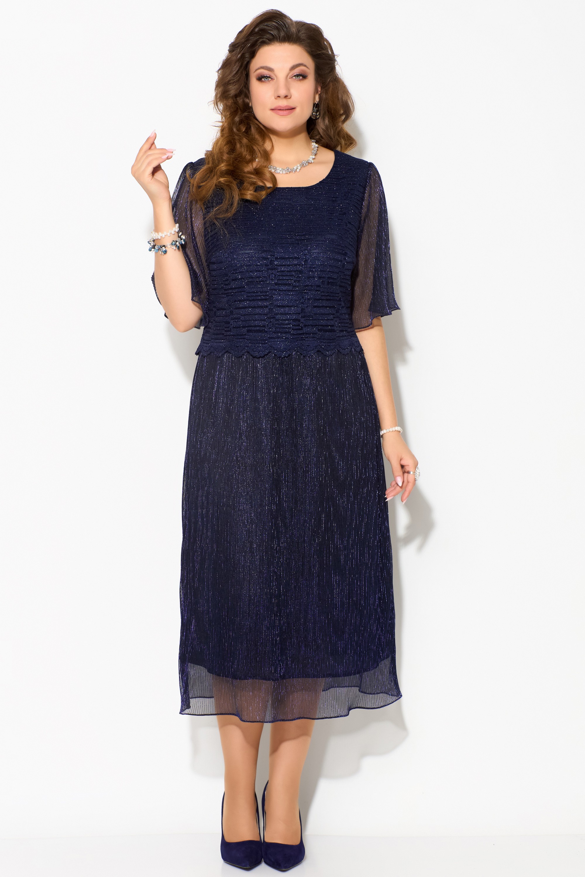 Платье сетка фото Платье FITA 1991 темно синий - купить в интернет-магазине BrestOpt