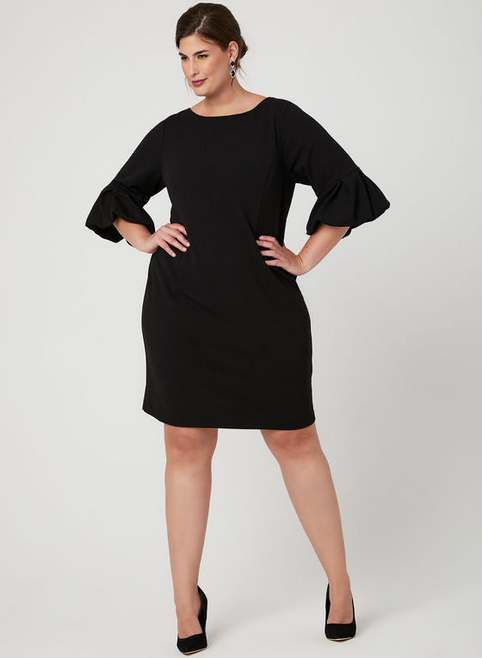 Платье широкие фото Полная модница Маленькое черное платье, Модные стили