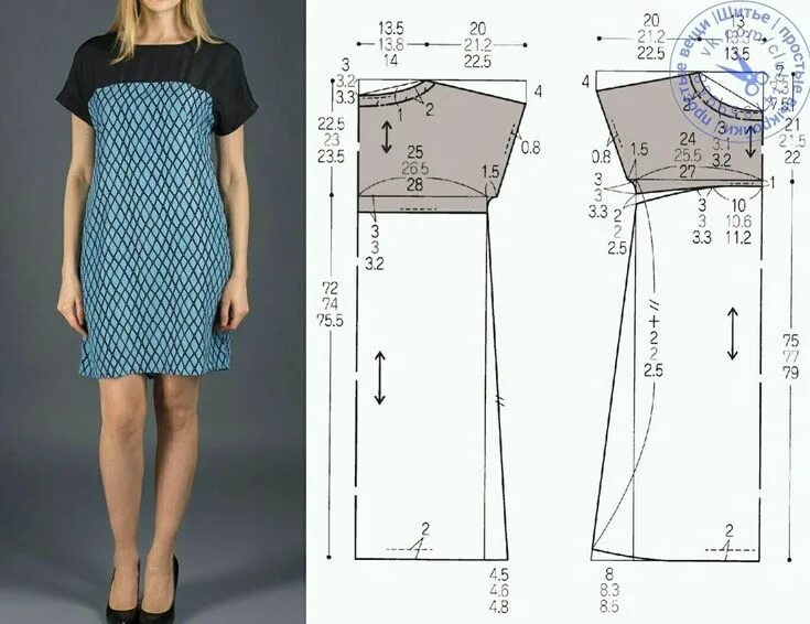 Платье шить без выкроек новое Шитье простые выкройки простые вещи Fashion sewing pattern, Sewing clothes women