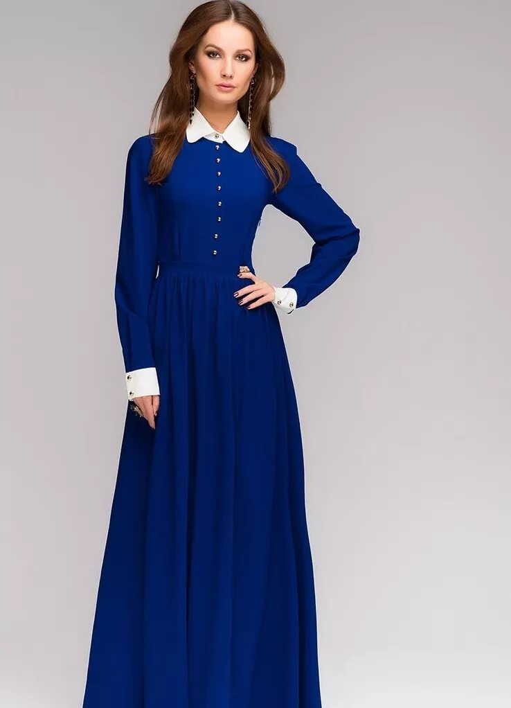 Платье синее фото с рукавами Платья длинный рукав москва: найдено 90 картинок