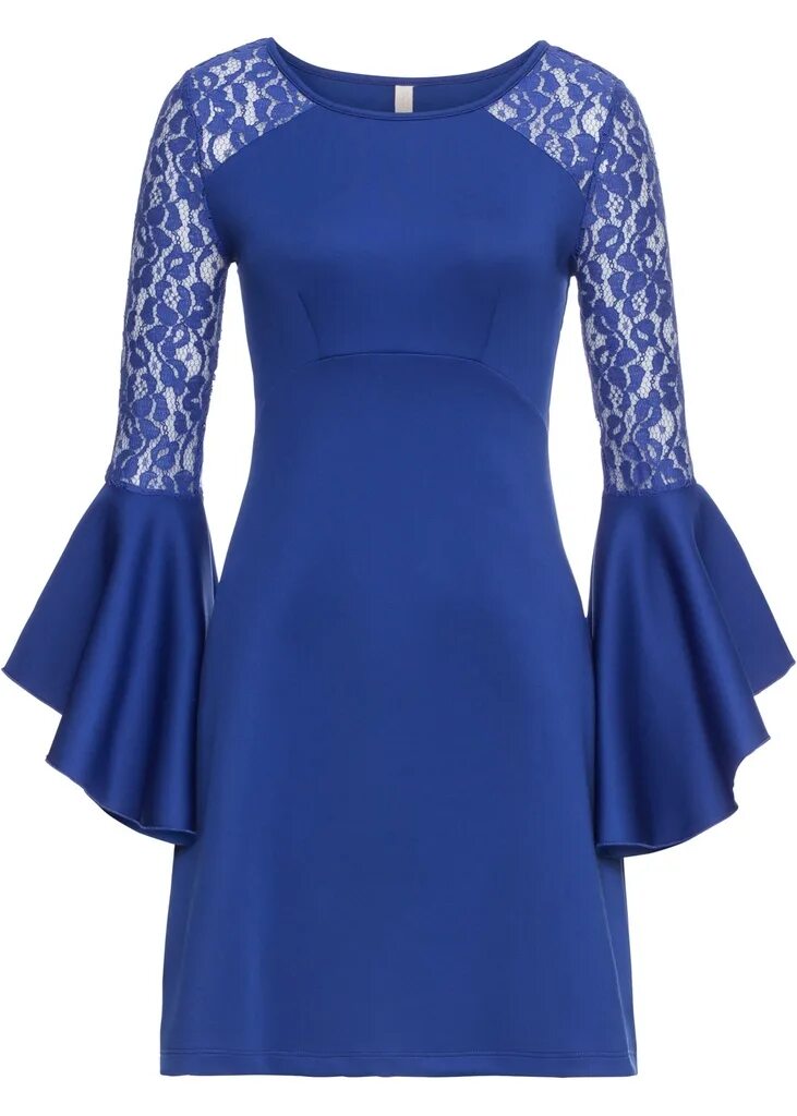 Платье синее фото с рукавами Платье с воланом и :: Bonprix. Платье, юбка. Акция до 50% :: Супермамки - Совмес
