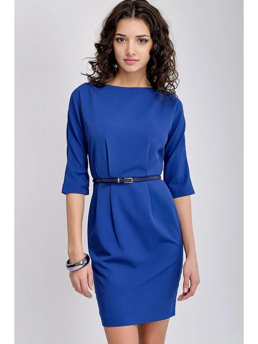 Платье синее фото с рукавами Платье Fly арт: 979086 купить от белорусских производителей за 2779 руб. - с дос