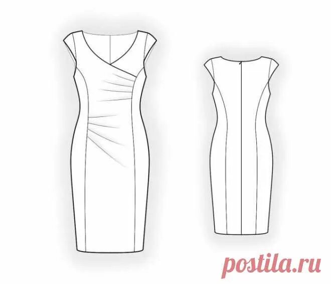Платье со складками выкройка ПЛАТЬЕ СО СКЛАДКАМИ