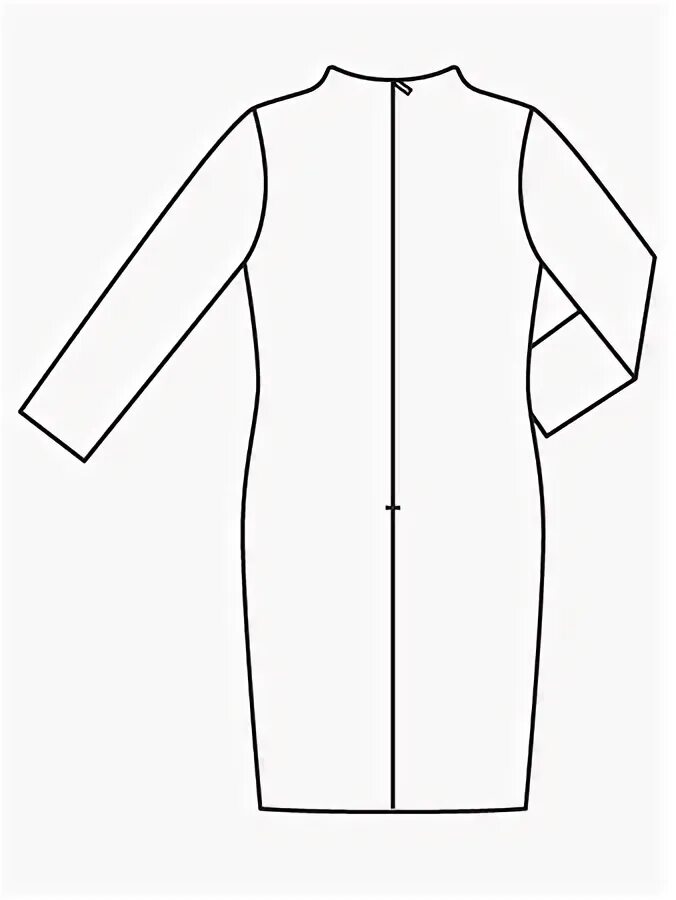 Платье со стойкой выкройка Платье с цельнокроеным воротником-стойкой - выкройка № 111 из журнала 1/2019 Bur