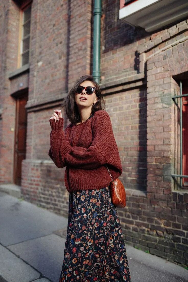 Платье со свитером фото Passion gros pull jupe ou robe en hiver #dress #dresses #womendress Big sweaters