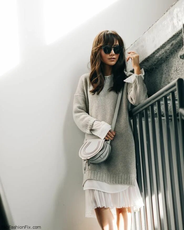 Платье со свитером фото Style Watch: 20 ways to style and wear sweater dress this season Fab Fashion Fix