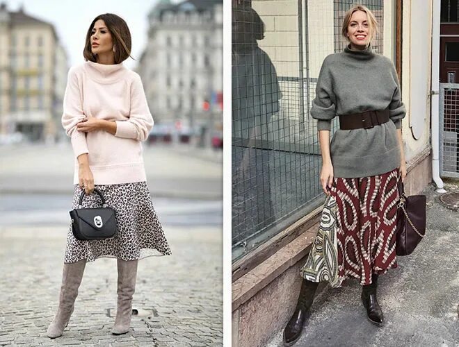 Платье со свитером фото Как и с чем носить любимый свитер: модные образы - Я Покупаю