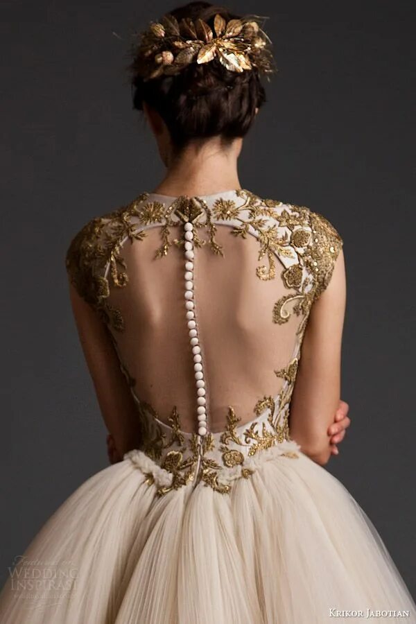Платье спина фото Krikor Jabotian Spring 2014 Dresses - Akhtamar Couture Collection Wedding Inspir