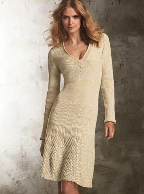 Платье спицами для женщин фото Pin on Clothing-Brown/Tan/Beige-Sweaterdresses Crochet dress, Fashion, Knit dres