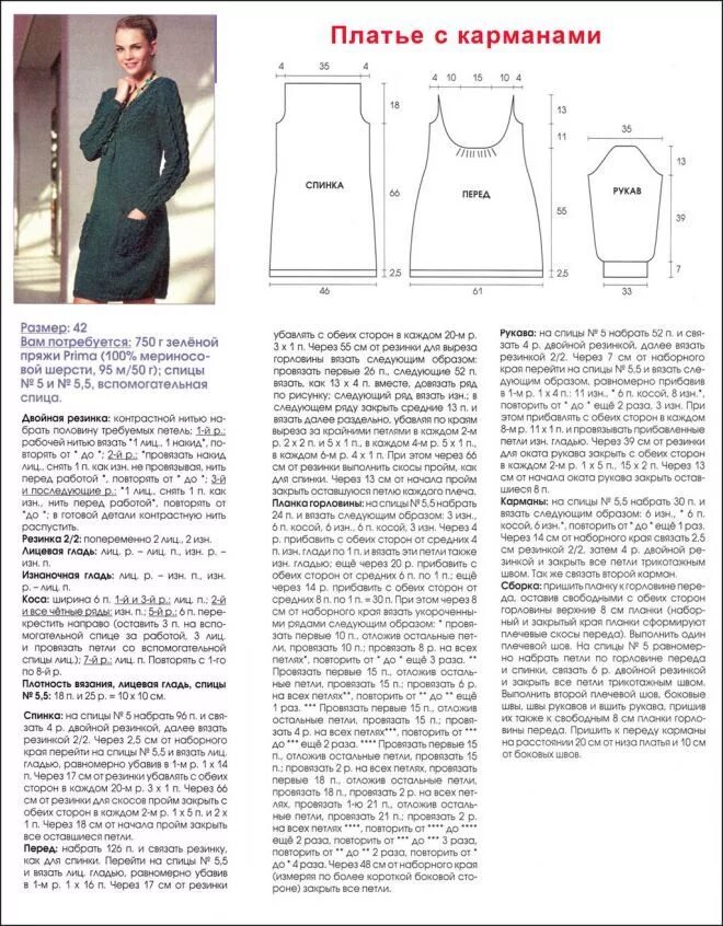Платье спицами для женщин схемы и описание вязание Платья, Модельер, Кос