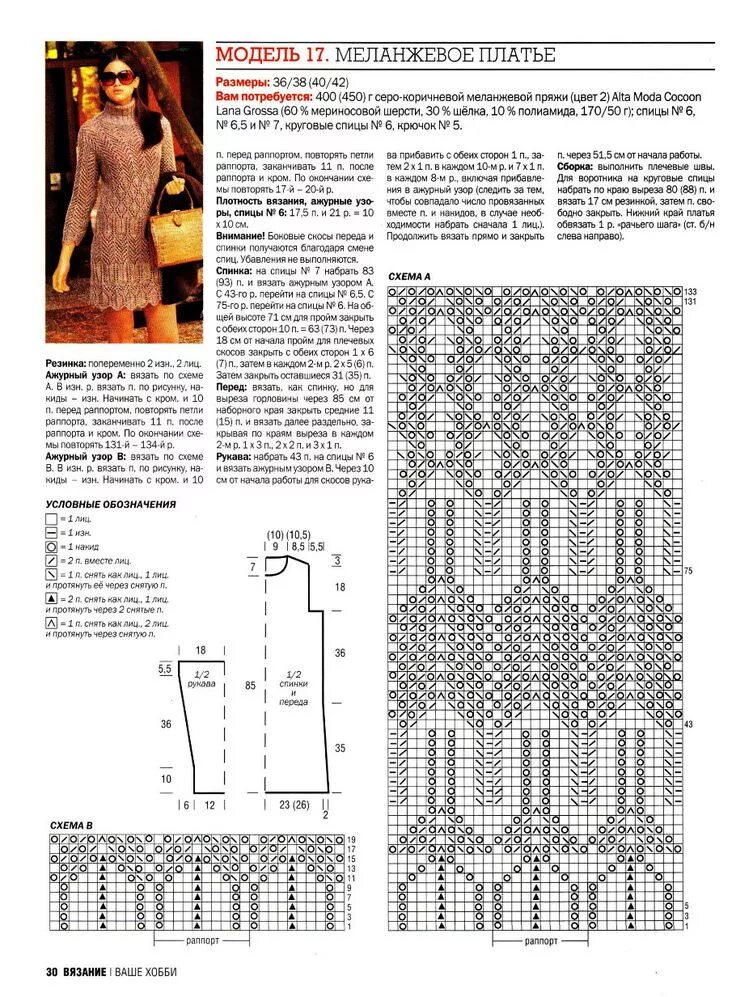 Платье спицами схемы Ажурное платья спицами Все-Вязание Agujas de tejer, Agujas, Tejido dos agujas pu