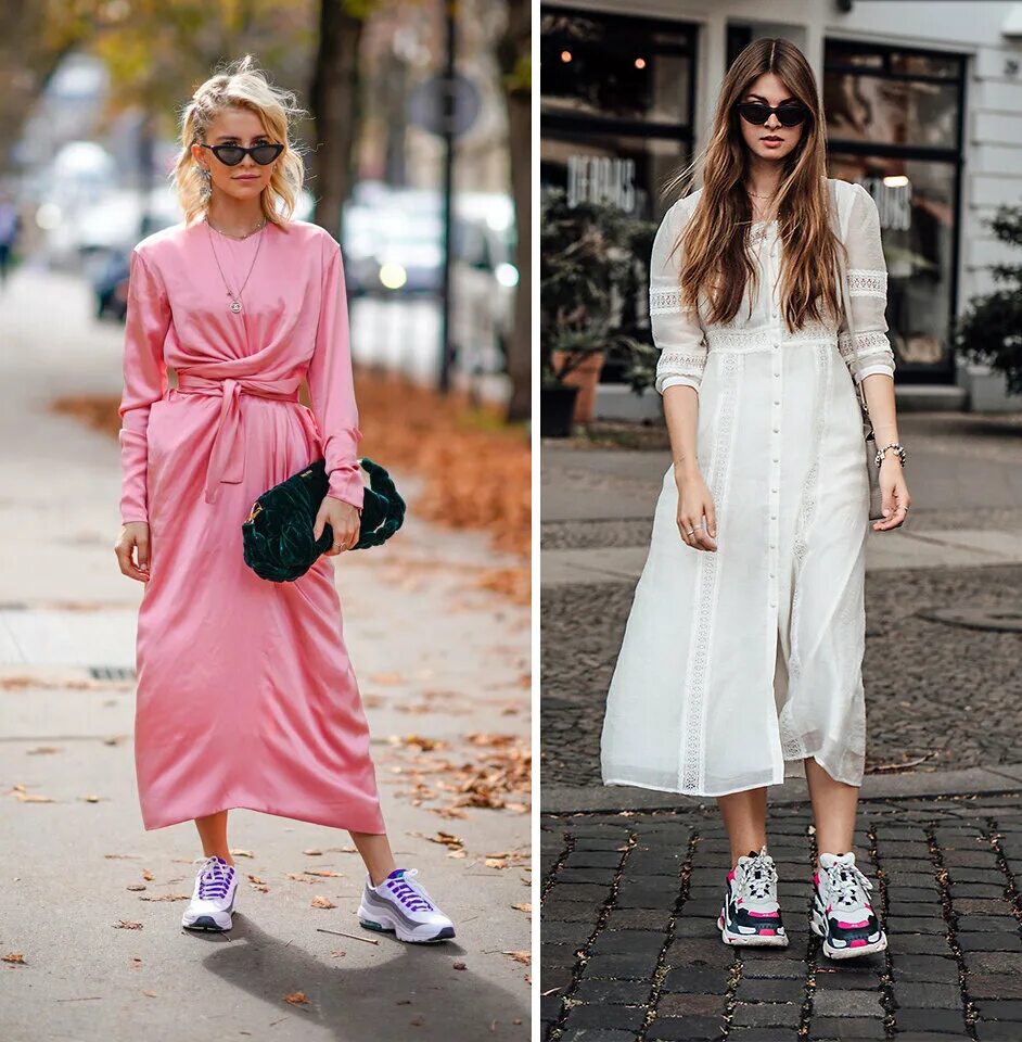 Платье спорт шик фото Мы бросаем вызов! Кроссовки с разными стилями одежды Ваш модный гуру Дзен