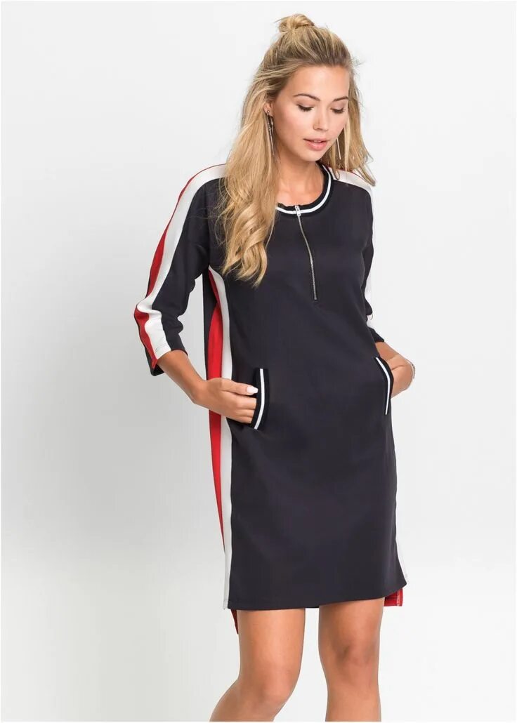 Платье спортивного стиля фото Платье из трикотажа в 2020 г. Спортивная одежда nike, Спортивная одежда и Платья