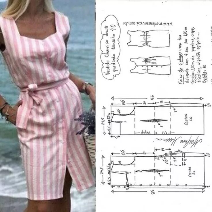 Платье сшить простая выкройка летнее Выкройка летнего платья-халата 46 размер #шитье #выкройки #моделирование #платье