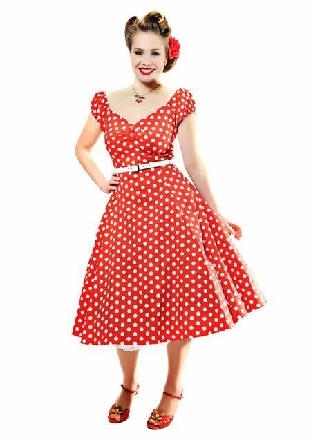 Платье стиль стиляги женское Dolores Doll Red, Mekko - Collectif Geschwungenes kleid, Rot weiss, Modestil