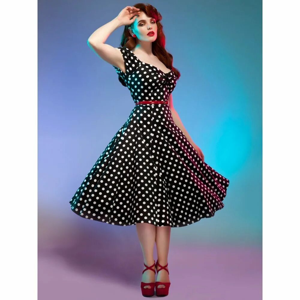 Платье стиль стиляги женское Платье в стиле пин ап (56 фото)