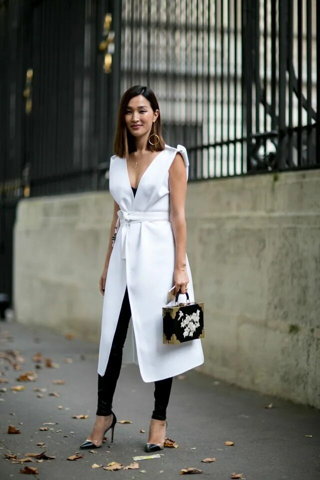 Платье стильные модные образы Неделя моды в Париже весна-лето 2016: Street Style, Часть 6 Наряды, Модные стили