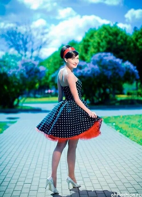 Платье стиляг фото Стиль Нью Лук (New Look) в одежде. История, особенности, современный Нью Лук Дев