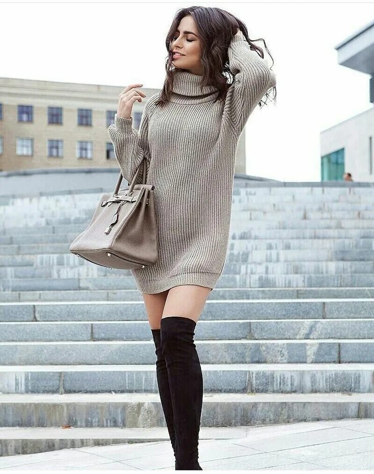 Платье свитер фото Pin by Stone on Rollkragenpullover Womens fashion, Fashion, Sweater dress