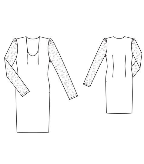 Платье свитер выкройка Sewing patterns BurdaStyle.com Sheath dress, Burda patterns, Pattern