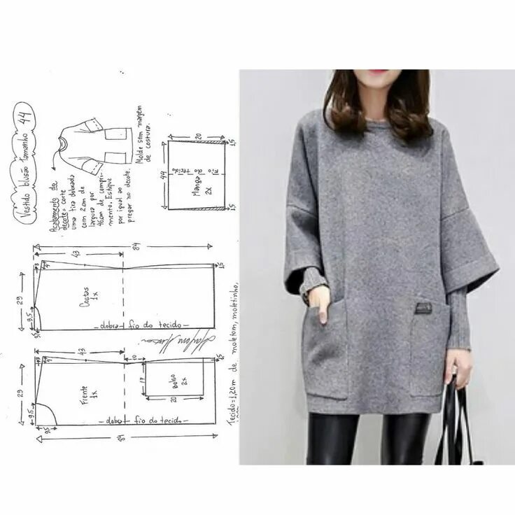 Платье свитер выкройка Выкройки, шитье, моделирование одежды VK Clothes sewing patterns, Blouse pattern