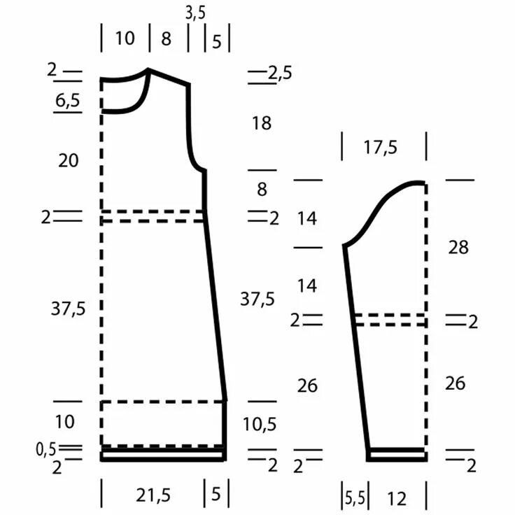 Платье свитер выкройка Мини-платье с сочетанием узоров Вязание, Узоры, Модели вязаных свитеров
