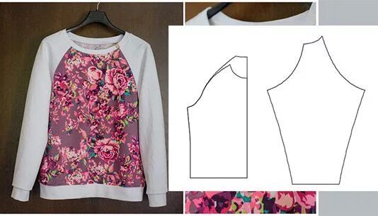 Платье свитшот выкройка Готовые выкройки детской трикотажной куртки, рост 104 - 164 см Свитшот, Выкройки