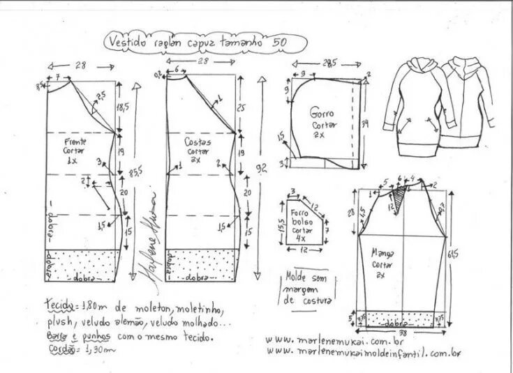 Платье свитшот выкройка Выкройка платья с капюшоном (9 размеров) / Простые выкройки / ВТОРАЯ УЛИЦА T shi