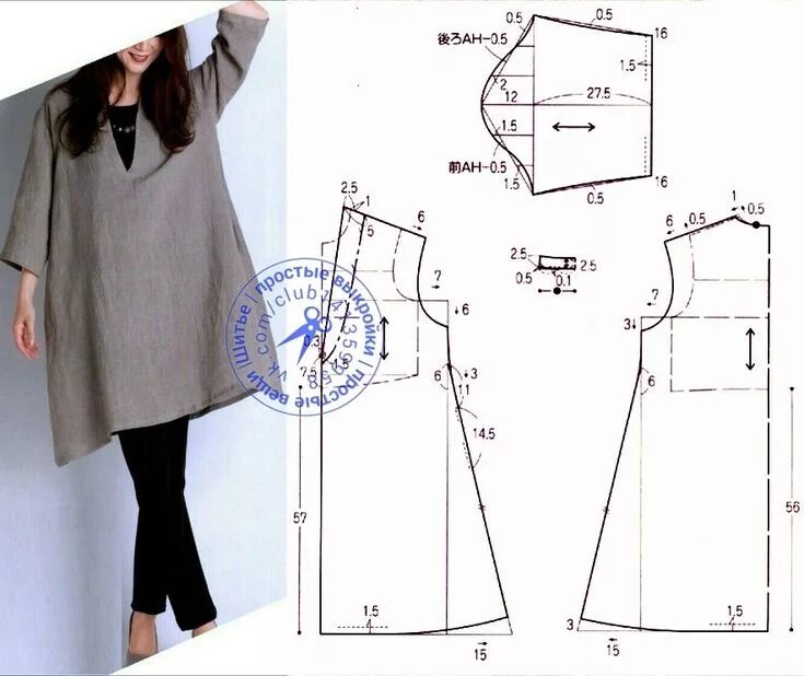 Платье свободного кроя без выкройки Новости Dress sewing patterns, Sewing dresses, Kurta designs