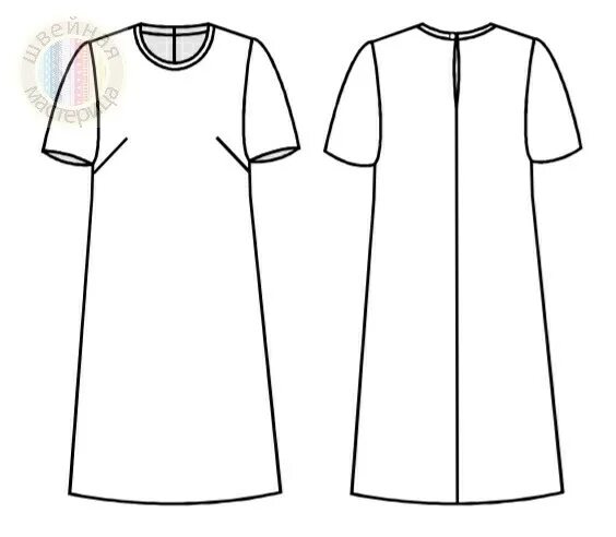 Платье свободного силуэта выкройка Скачать выкройку Женское платье А-силуэта (р 50-56 российские ) № 42671 в PDF бе