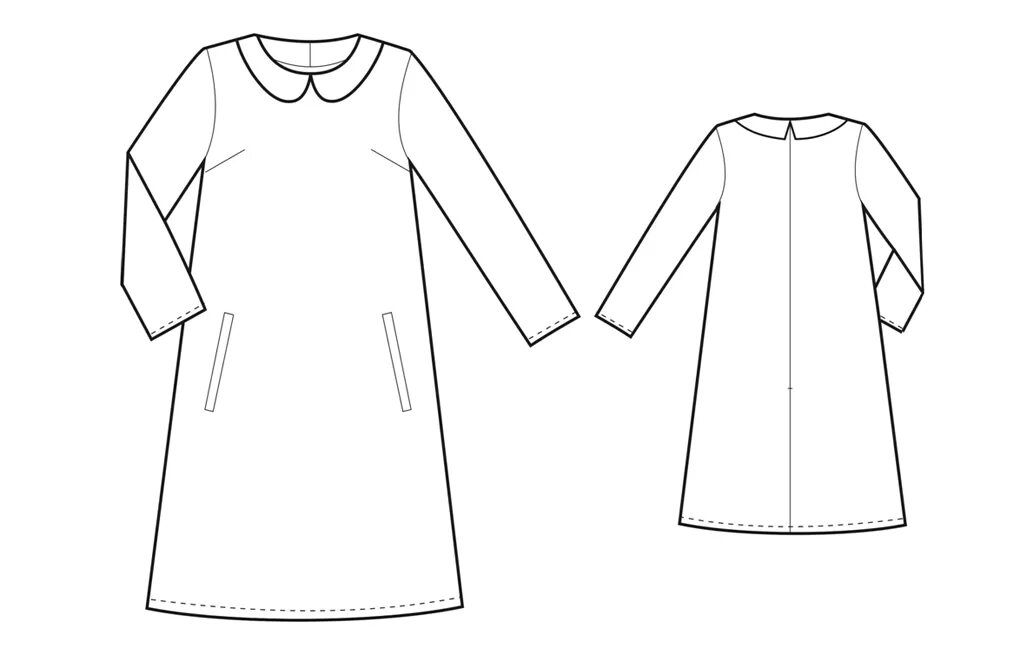 Платье свободного силуэта выкройка Каталог базовых моделей - Пошив одежды "Portnoff"