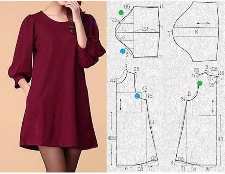Платье свободного силуэта выкройка Пин на доске costura Пошив модной одежды, Выкройка платья, Одежда