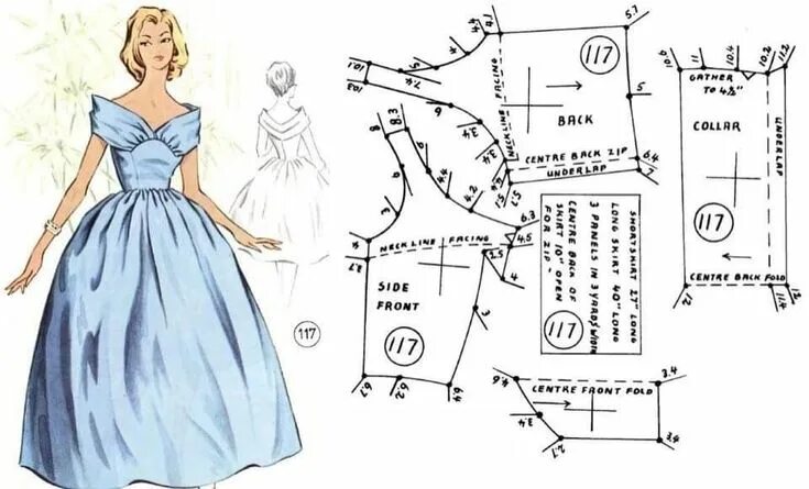 Платье своими руками схема Pin by Галина Малая on хорошо забытое старое Vintage clothes patterns, Barbie cl