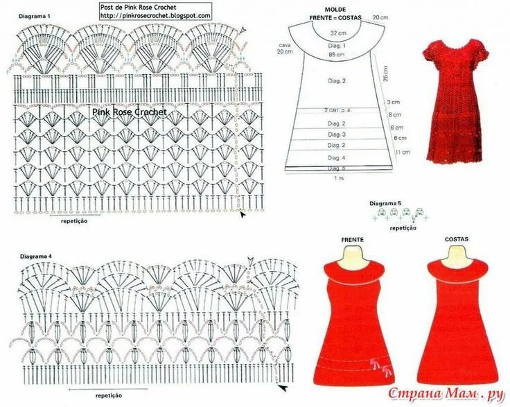 Платье связанное крючком для женщины схема Crochet dress pattern, Crochet dress, Crochet woman