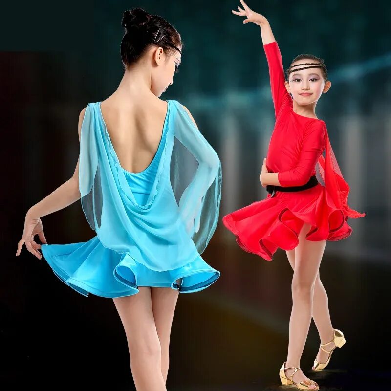 Платье танце фото Детское профессиональное платье для латинских танцев для девочек, платья для кон