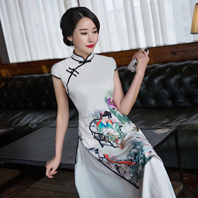 Платье ципао фото Купить Платье Ципао 4 на открывшейся ежегодной конференции продуктом китайской Ф