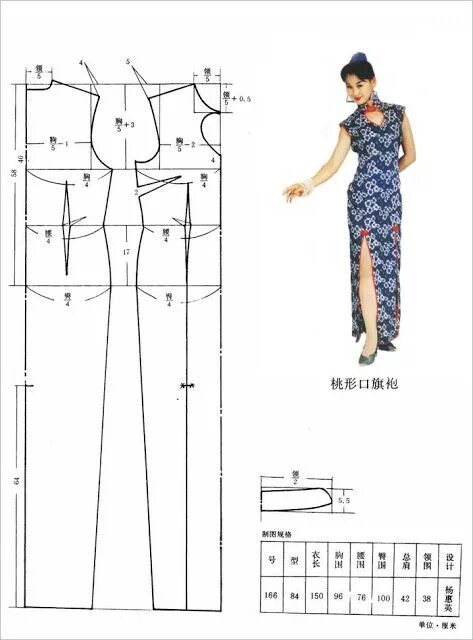 Платье ципао выкройка Oriental Dress Pattern - Could be resized to fit Barbie - Mod@ en Line@. Diy sew