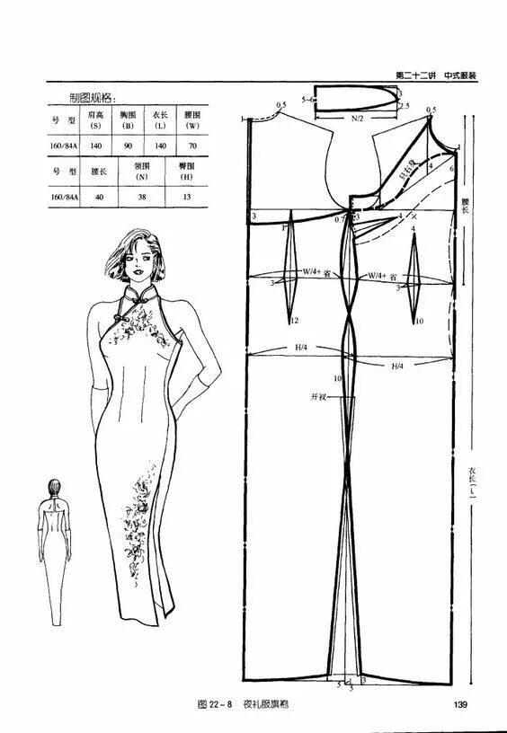 Платье ципао выкройка 14.Выкройки - 612 фотографий Платье швейные шаблоны, Узоры для одежды, Образец м