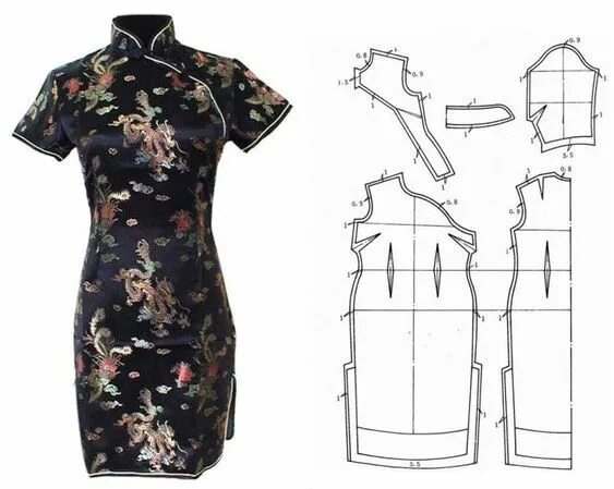 Платье ципао выкройка Шитье - мое хобби - рукоделие, выкройки Dress sewing patterns, Chinese dresses p