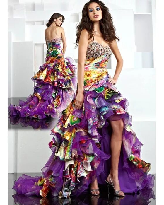Платье цветные фото What a fun dress! Colorful prom dresses, Prom dresses, Junior formal dresses