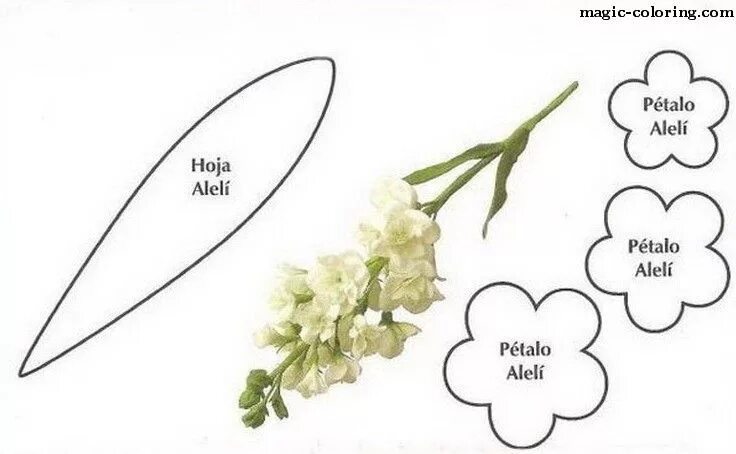 Платье цветок выкройка TEMPLATE ALELI Paper flowers, Flower template, Handmade flowers