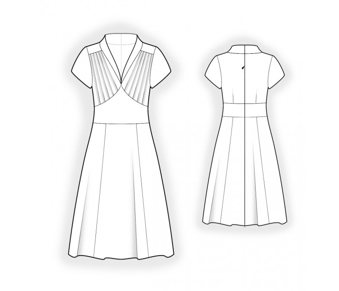 Платье терапия новые выкройки Dress With Bust Gathers - Sewing Pattern #2584. Made-to-measure sewing pattern f