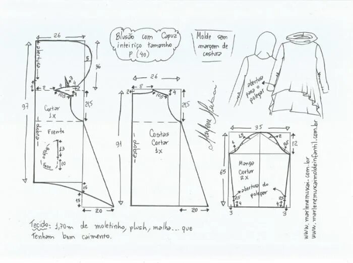 Платье толстовка выкройка image-2-1 (700x521, 396Kb) Выкройки, Толстовка с капюшоном, Шитье
